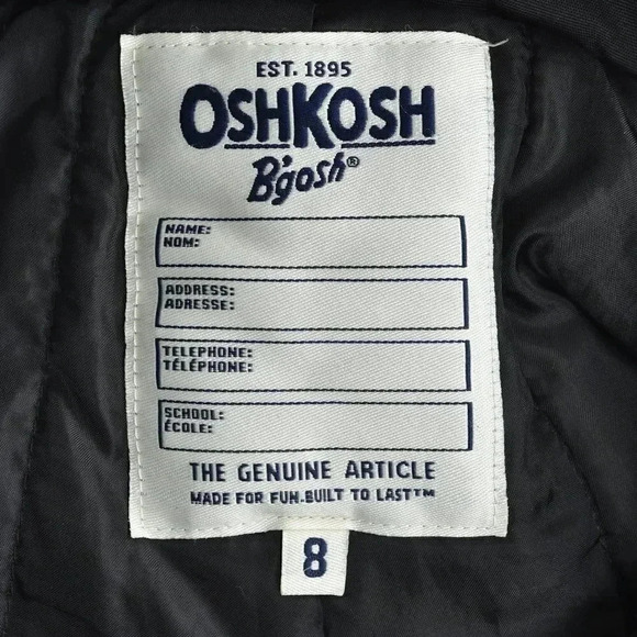 OSHKOSH B'GOSH Black Snow Pants Winter Skiing Size 8 - Picture 7 of 8